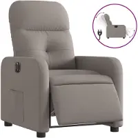 Sonstiges Sillón reclinable eléctrico tela gris taupé