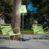 Lumisky Lámpara LED, Cabellos, STANDY, H150 cm, base de metal, multicolor, regulable, con mando a distancia