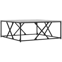 Syfax Mesa de centro madera de ingeniería gris Sonoma 100x100x40 cm