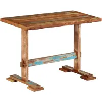 Syfax Mesa de comedor madera maciza reciclada 110x55x78 cm