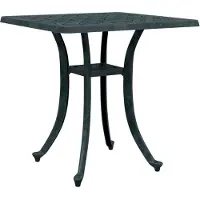 Syfax Mesa de jardín aluminio fundido verde 53x53x53 cm