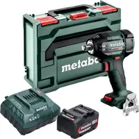 Metabo SSW 18 LTX 550 BL Atornillador de impacto a batería 18 V 550 Nm sin escobillas + 1 batería de 4,0 Ah + cargador + metaBOX