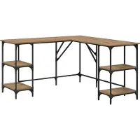 Syfax Escritorio Roble artisan 139 x 139 x 75 cm Madera de ingeniería