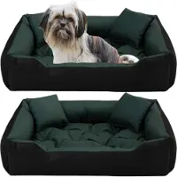 AIO Factory Cama para perros ECCO, 115x95 cm, impermeable, color verde