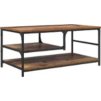 Syfax Mesa de Café Madera Vieja 90 x 49 x 40 cm Madera contrachapada