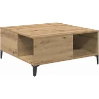 Syfax Mesa de Café Roble artisan 80 x 80 x 36,5 cm