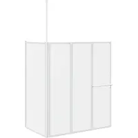 Syfax Mampara de baño Esmerilado 120 x 70 x 137 cm Aluminio