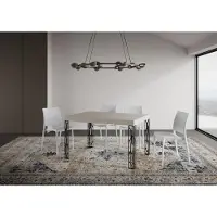 Itamoby - Mesa extensible de 140/224 x 80 cm, patas de mesa en color cachemir gris antracita