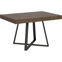 Ityhome - Mesa de comedor extensible, 130/234 x 90 cm, modelo Abbraccio, patas de nogal, estructura color antracita
