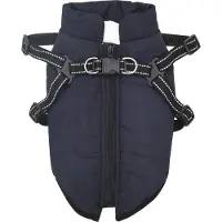 vidaXL , manta para perros, azul marino, 28 cm, tejido de forro polar y poliéster