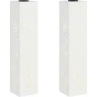 Syfax Luz de camino LED solar 2 uds. Blanco Cálido 18 x 18 x 80 cm