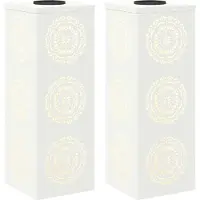 Syfax Luz de camino LED solar 2 uds. Blanco Cálido 18 x 18 x 50 cm