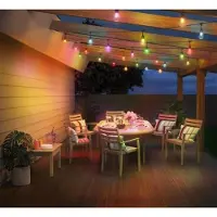 Wiz Guirnalda de luces LED, Connected, 15 metros, 12 bombillas LED multicolores, para uso en exteriores