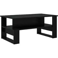 Syfax Mesa de Café Roble Negro 90 x 50 x 40 cm Madera de ingeniería