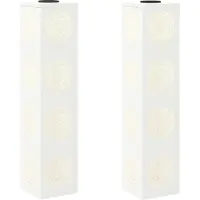 Syfax Luz de camino LED solar 2 uds. Blanco Cálido 18 x 18 x 80 cm