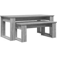 Syfax Juego de Mesas de Centro 2 pcs Gris Sonoma Madera de ingeniería