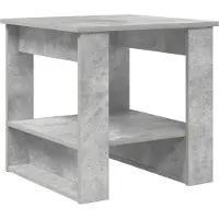 Syfax Mesa de Café Gris Concreto 51 x 50 x 50 cm Madera de ingeniería