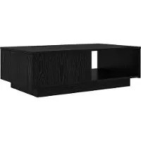 Syfax Mesa de Café Roble Negro 95 x 55 x 31 cm Madera de ingeniería