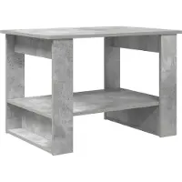 Syfax Mesa de Café Gris Concreto 72 x 50 x 50 cm Madera de ingeniería