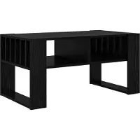 Syfax Mesa de Café Roble Negro 92 x 49,5 x 45 cm Madera de ingeniería