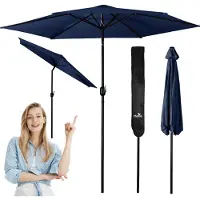 Plonos Sombrilla plegable para jardín, con 6 segmentos y 300 cm de diámetro, con funda PL-884