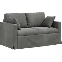 Syfax Sofá Gris oscuro 138 x 78 x 80 cm Terciopelo