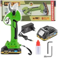 Procraft Tijeras para podar ES25Li a batería, 20 V, 25 mm + 1 batería de 2,0 Ah + cargador