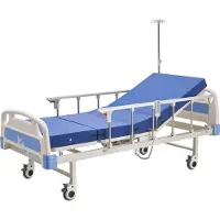StarTech.com Cama de hospital eléctrica con 2 funciones: respaldo y reposapiés ajustables. Ruedas de 12,7 cm. Incluye colchón de espuma. Capacidad de carga hasta 250 kg