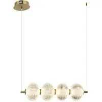 ITALUX Lámpara colgante LED de 19W, modelo LAZIE PND-29038-4-GD, marca