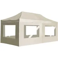 The Living Store Tienda plegable "Profi-Partyzelt" de la marca "", con paredes de aluminio, de 6x3 metros, color crema