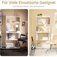 StarTech.com Escritorio plegable de pared – Escritorio de oficina – Ahorra espacio – Madera – Estilo moderno – Sin ruedas – Requiere montaje – Blanco