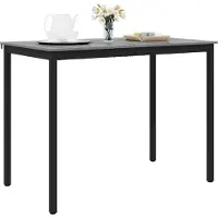 Syfax Mesa de barra de pie Madera de ingeniería Rectangular