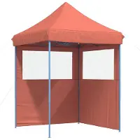 vidaXL Tienda de campaña para fiestas, 200 x 200 x 306 cm, color terracota, tejido Oxford