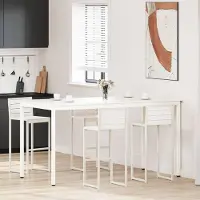 Prolenta Maison Exclusive - Barra de bar, 200 x 100 x 105 cm, madera maciza de pino, color blanco