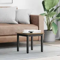Prolenta Maison Exclusive - Mesa de centro de roble artesanal, 40 x 40 x 36 cm, fabricada en material de madera