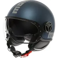 Momo Design FGTR Evo Casco Jet Mate/Azul/Plata 57 unisex