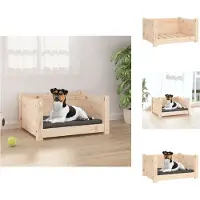 vidaXL Cama para perros, 55,5 x 45,5 x 28 cm, madera maciza de pino - Camas para perros