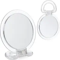 B2X Espejo de mano plegable con dos reflejos