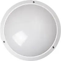 Rabalux 5810: Lámpara de techo exterior, modelo "Lentil", casquillo E27, color blanco, forma redonda, diámetro 270 mm
