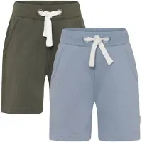 Minymo - Boy's Basic 53 Sweat Short (2-Pack) - Pantalones cortos size 92, gris