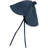 Huttelihut - Kid's Summer Hat Ears Muslin - Sombrero size 52 cm - 2-4 Years, azul
