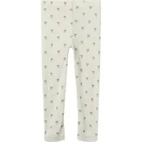 Lil´ Atelier Leggings marrón claro / blanco natural