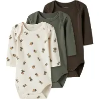 Name it Pijama entero/body beige / crema / marrón / caña