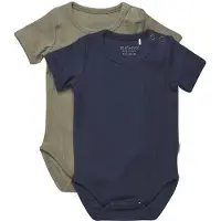 Minymo - Kid's Body S/S (2-Pack) - Ropa interior de diario size 56, azul