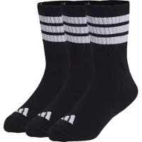 Adidas adidasPack de 3 pares de calcetines clásicos 3-Stripes con amortiguación para niños 34-36 Black / White / White Niño