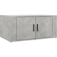 Syfax Mesa de centro madera contrachapada gris hormigón 80x50x36 cm