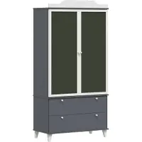 Syfax Armario de Pizarra con cajón ROROS Gris y 90 x 45 x 180 cm