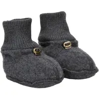 Mikk-Line - Kid's Wool Footies - Zapatillas de estar por casa size 50/56, negro/gris