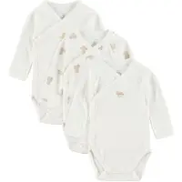 Petit Bateau Pijama entero/body beige / blanco