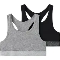 Name it Sujetador gris moteado / negro
